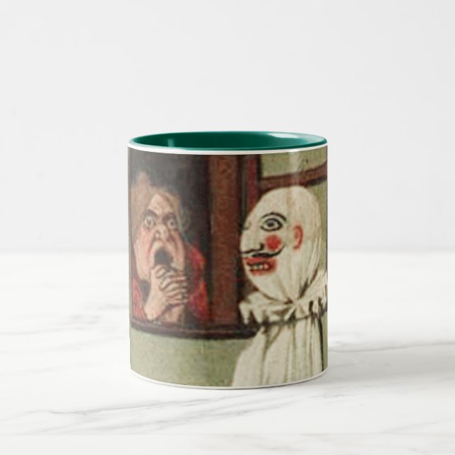 Vintage Halloween-Pranksters Zweifarbige Tasse (Mittel)