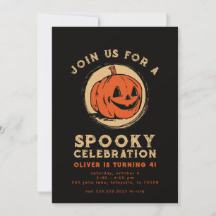 Vintage Halloween Pumpkin Geburtstagsparty Einladung