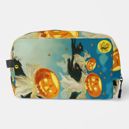 Vintage Halloween Pumpkin-Geister und Schwarze Kat Waschbeutel