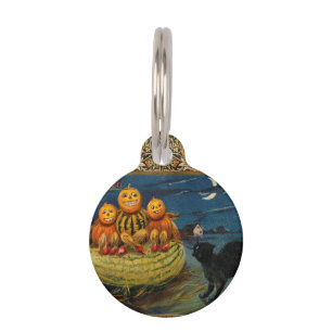 Vintage Halloween Pumpkins Black Cat Tiermarke
