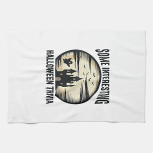Vintage-Halloween-Quiz-Geister-Mond-Shirt-Design_1 Geschirrtuch