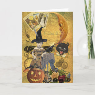 Vintage Halloween-Sammelkarte Karte