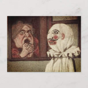 Vintage-Halloween-Schreckenskarten Postkarte