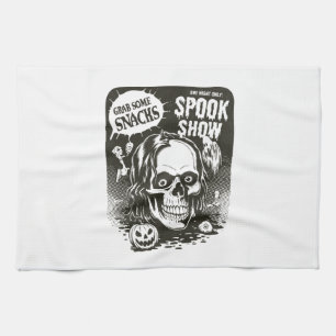 Vintage-Halloween-Schreckensshow Geschirrtuch