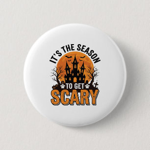 Vintage-Halloween-Schreckliche-Saison-Verhextes-Sc Button
