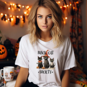 Vintage-Halloween-Schwarze Katzen T-Shirt