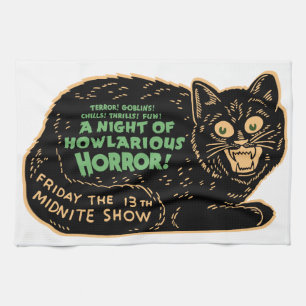 Vintage Halloween-Schwarze Küchentuch