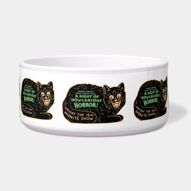 Vintage Halloween-Schwarze Napf (Vorderseite)