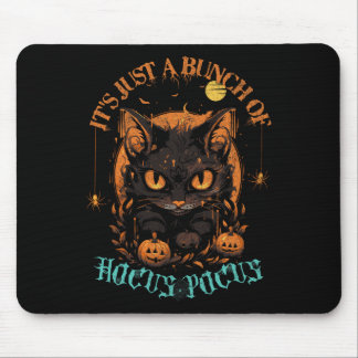 Vintage Halloween-Schwarzkatze, nur ein Haufen H Mousepad