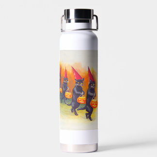 Vintage Halloween-Schwarzkatzen Trinkflasche