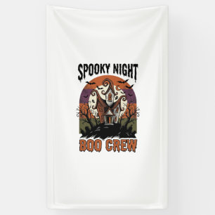 Vintage-Halloween-Shirt Boo Night Haunted House Ar Banner
