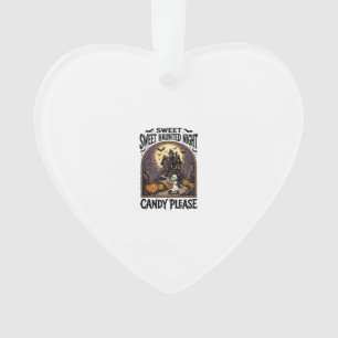 Vintage-Halloween-Shirt Candy Night Spukhaus_ Ornament