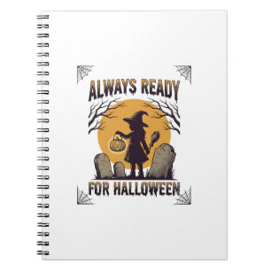 Vintage-Halloween-Shirt für Fans der spooky Season Notizblock