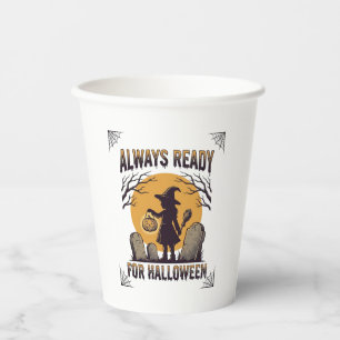 Vintage-Halloween-Shirt für Fans der spooky Season Pappbecher