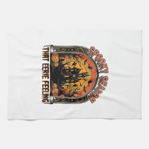 Vintage-Halloween-Shirt Gruselige Saison Gefühl De Geschirrtuch
