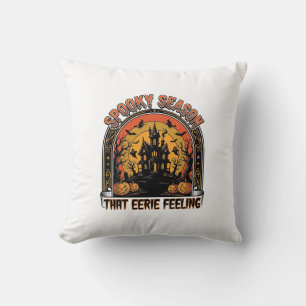 Vintage-Halloween-Shirt Gruselige Saison Gefühl De Kissen