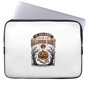 Vintage-Halloween-Shirt gruseliger gravierter Kürb Laptopschutzhülle