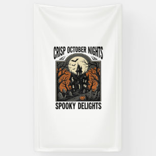 Vintage-Halloween-Shirt mit gruseliger Oktober-Nac Banner