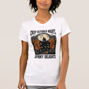Vintage-Halloween-Shirt mit gruseliger Oktober-Nac T-Shirt