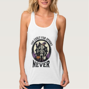Vintage-Halloween-Shirt Skelett Mond Spukhaus Tank Top