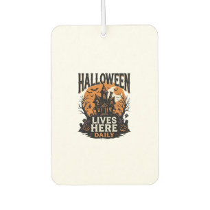 Vintage-Halloween-Shirt Spukhaus Alltag Bekommen Autolufterfrischer