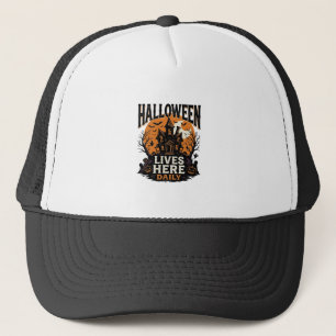 Vintage-Halloween-Shirt Spukhaus Alltag Bekommen Truckerkappe