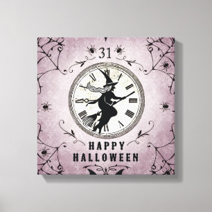 Vintage Halloween-Silhouette gedehnte Leinwand