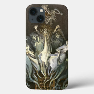 Vintage Halloween, Skelett-Geiger und Geister Case-Mate iPhone Hülle
