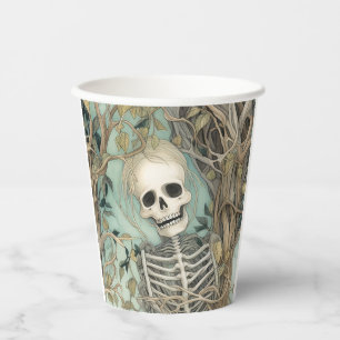 Vintage-Halloween-Skelett Pappbecher