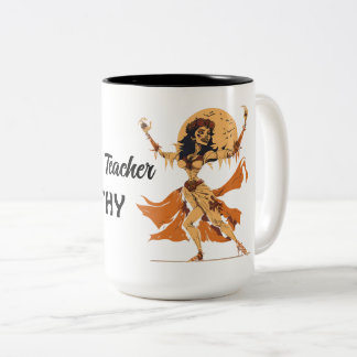 Vintage Halloween-Skeletttänzerin Zweifarbige Tasse