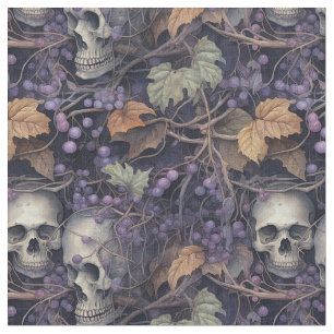 Vintage Halloween Skulls Stoff