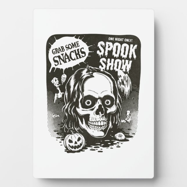 Vintage Halloween Spook Show Fotoplatte (Vorderseite)