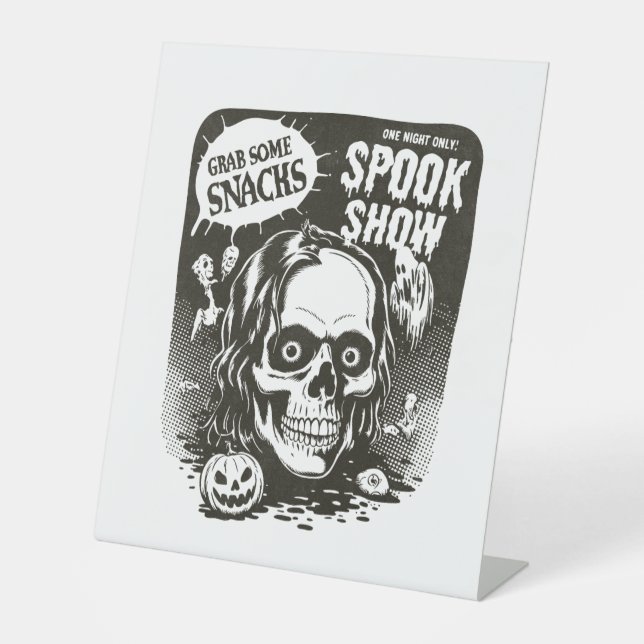 Vintage Halloween Spook Show Sockelschild (Vorderseite)