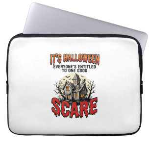Vintage-Halloween-Spookhaus-Schreck-Shirt-Design Laptopschutzhülle