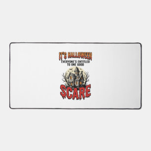 Vintage-Halloween-Spookhaus-Schreck-Shirt-Design Schreibtischunterlage