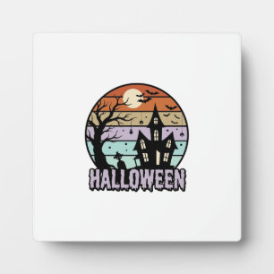 Vintage-Halloween-Spookhaus-Shirt-Design_1 Fotoplatte