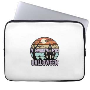 Vintage-Halloween-Spookhaus-Shirt-Design_1 Laptopschutzhülle