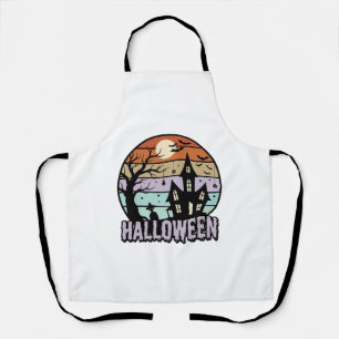 Vintage-Halloween-Spookhaus-Shirt-Design_1 Schürze
