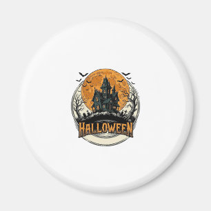 Vintage-Halloween-Spookhaus-Vektordesign_1 Magnet
