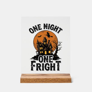 Vintage Halloween Spuk Hexen Mond Grafik_1 Acrylschild
