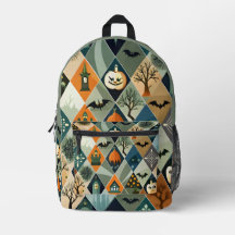 Vintage Halloween Spukhaus Diamantmuster
