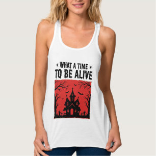 Vintage-Halloween-Spukhaus Was für eine Zeit T-Shi Tank Top