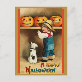 Vintage Halloween-Stelle Postkarte
