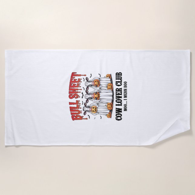 Vintage-Halloween-Stierblatt Strandtuch (Vorderseite)