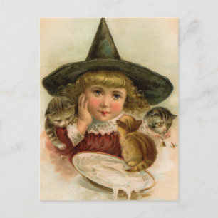 Vintage Halloween-Süsse Postkarte