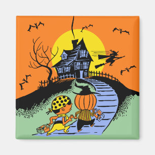 Vintage Halloween - Süßes oder Saures Magnet
