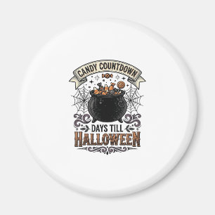 Vintage-Halloween-Süßigkeiten-Countdown-Shirt-Desi Magnet