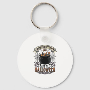 Vintage-Halloween-Süßigkeiten-Countdown-Shirt-Desi Schlüsselanhänger