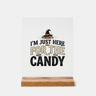 Vintage-Halloween-Süßigkeiten-Hexenhut-Shirt-Desig Acrylschild
