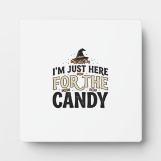 Vintage-Halloween-Süßigkeiten-Hexenhut-Shirt-Desig Fotoplatte